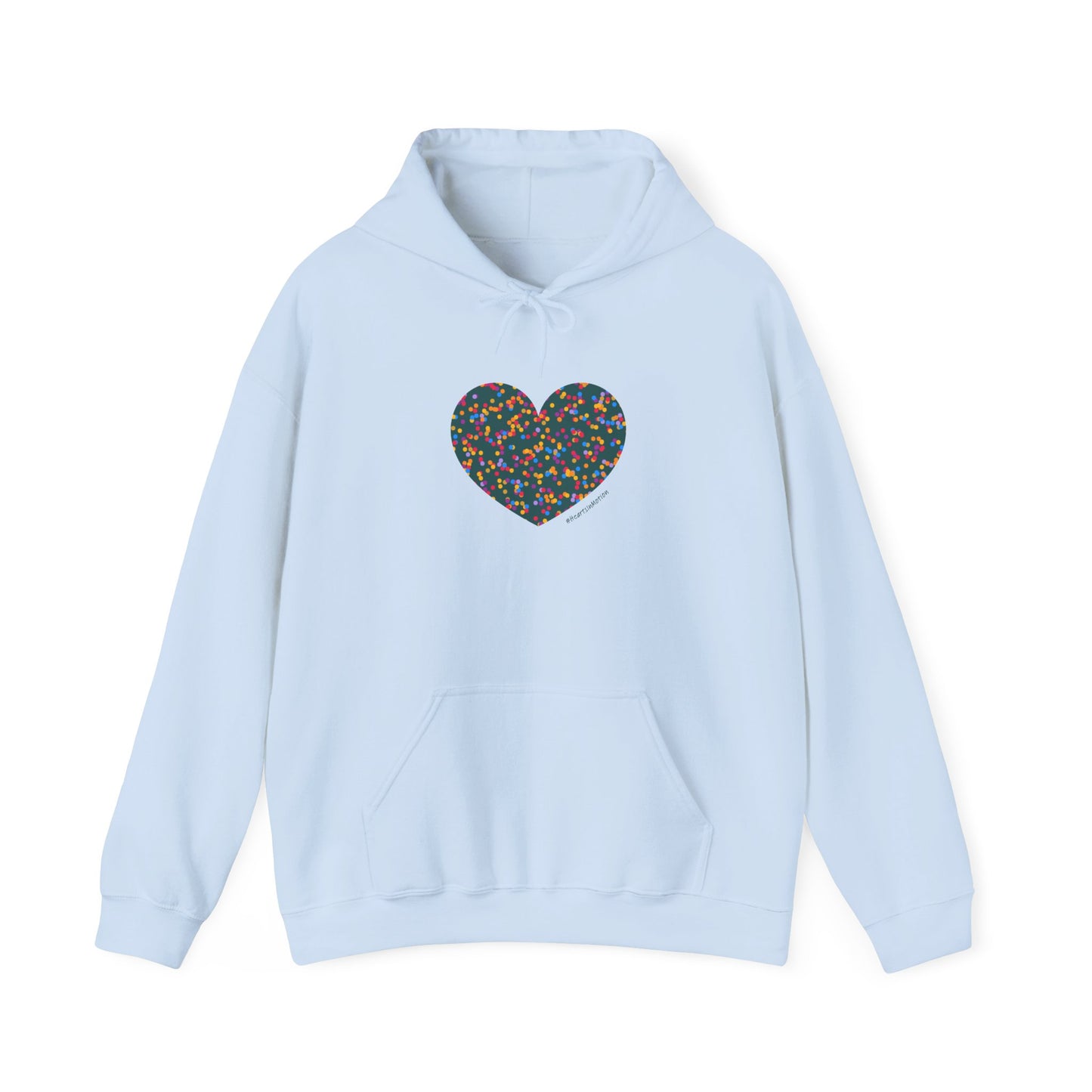 Colourful Heart Dot Design Unisex Hoodie - #HeartsInMotion
