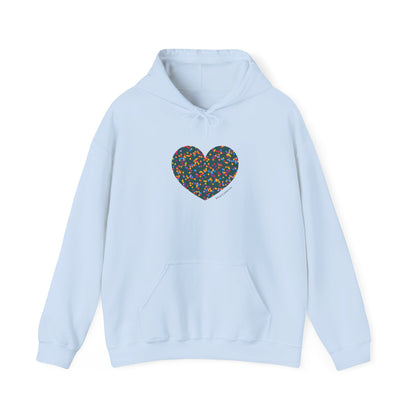 Colourful Heart Dot Design Unisex Hoodie - #HeartsInMotion