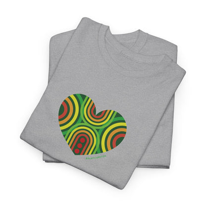 Colourful Heart Vibe Unisex Heavy Cotton Tee - #HeartsInMotion
