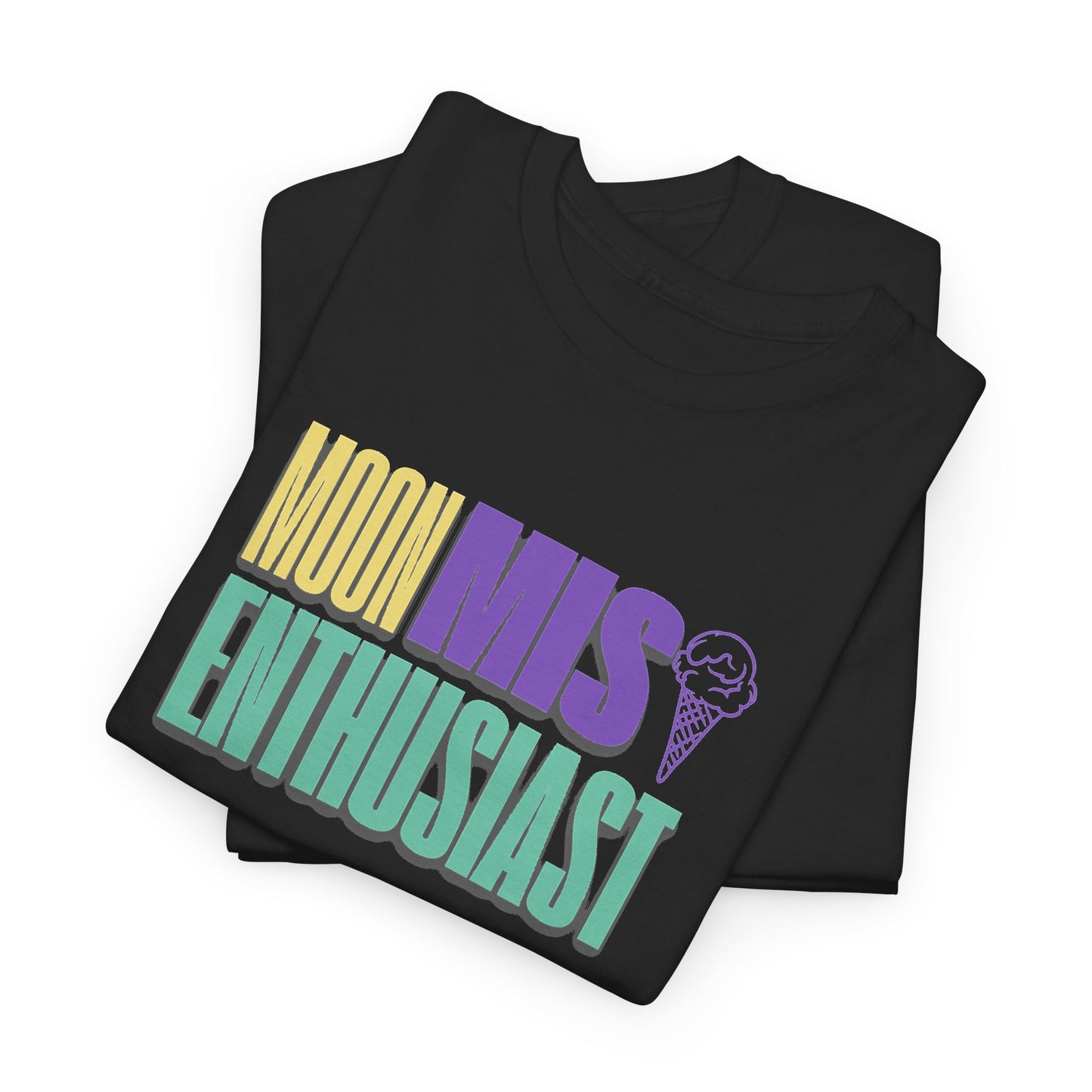 Moon Mist Enthusiast Unisex Heavy Cotton Tee, Graphic Shirt, Ice Cream Lovers