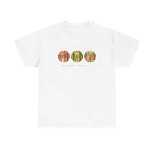 Colorful Tree Unisex Heavy Cotton Tee, Outdoor Lover Shirt, Unique Gift
