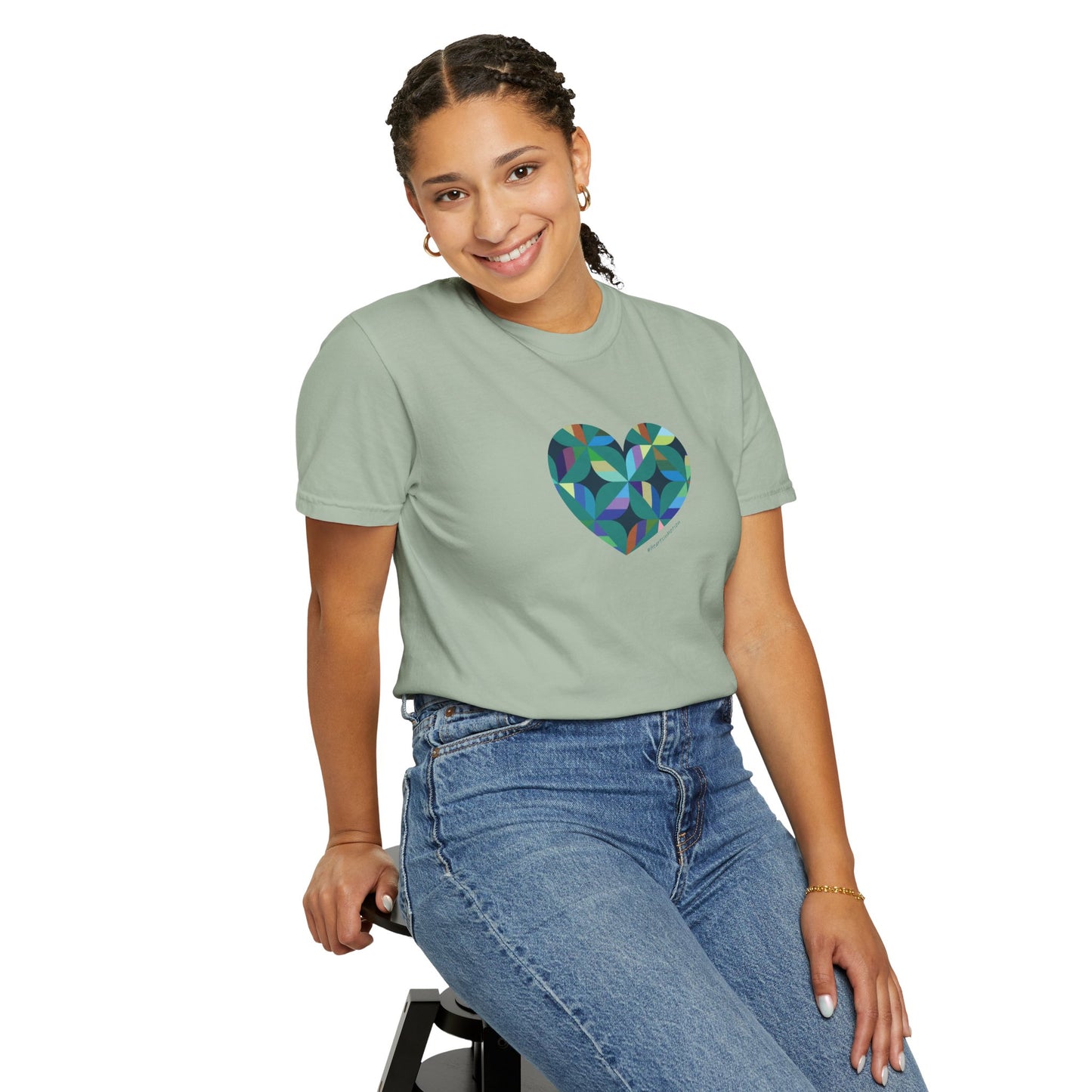Colourful Heart T-Shirt, Gift for Her, Heart Design T-Shirt, #HeartsInMotion
