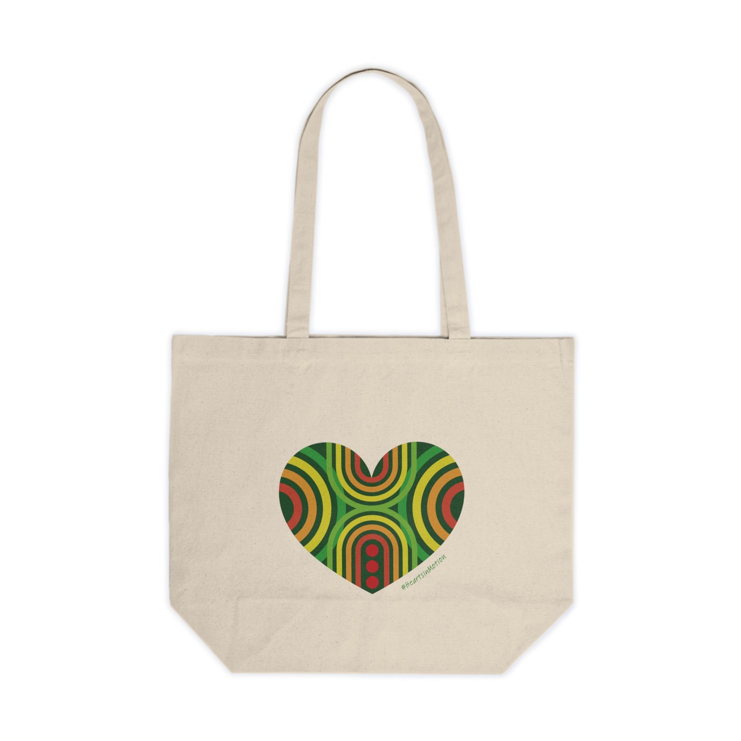 Groovy Heart Canvas Shopping Tote - #HeartsInMotion