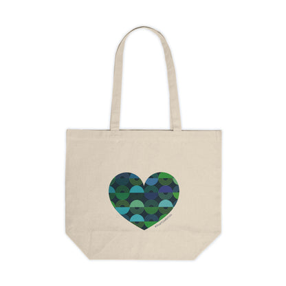 Eco-Friendly Canvas Shopping Tote - Heart Pattern Design - #HeartsInMotion