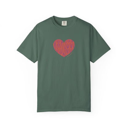 Heart Pattern Unisex Garment-Dyed T-shirt - #HeartsInMotion