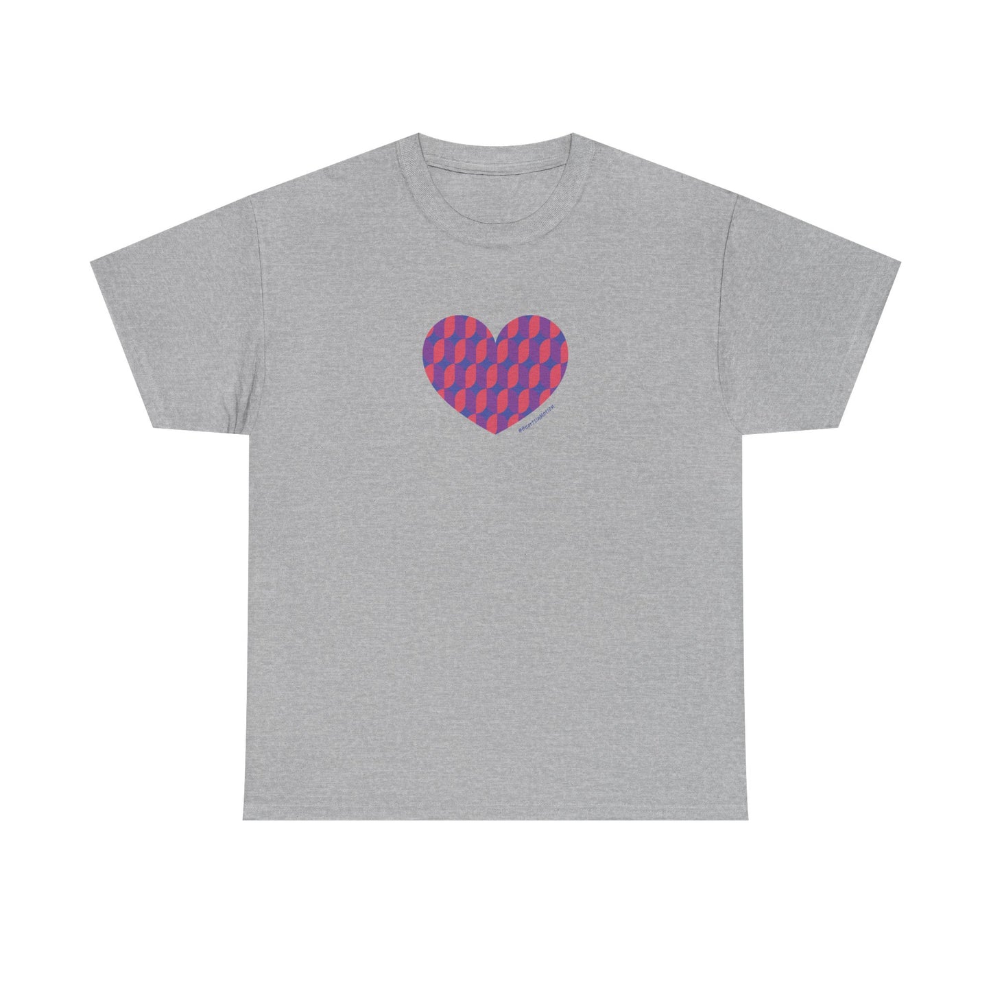 Colourful Heart Unisex Heavy Cotton Tee - #HeartsInMotion
