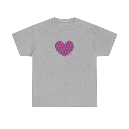 Colourful Heart Unisex Heavy Cotton Tee - #HeartsInMotion