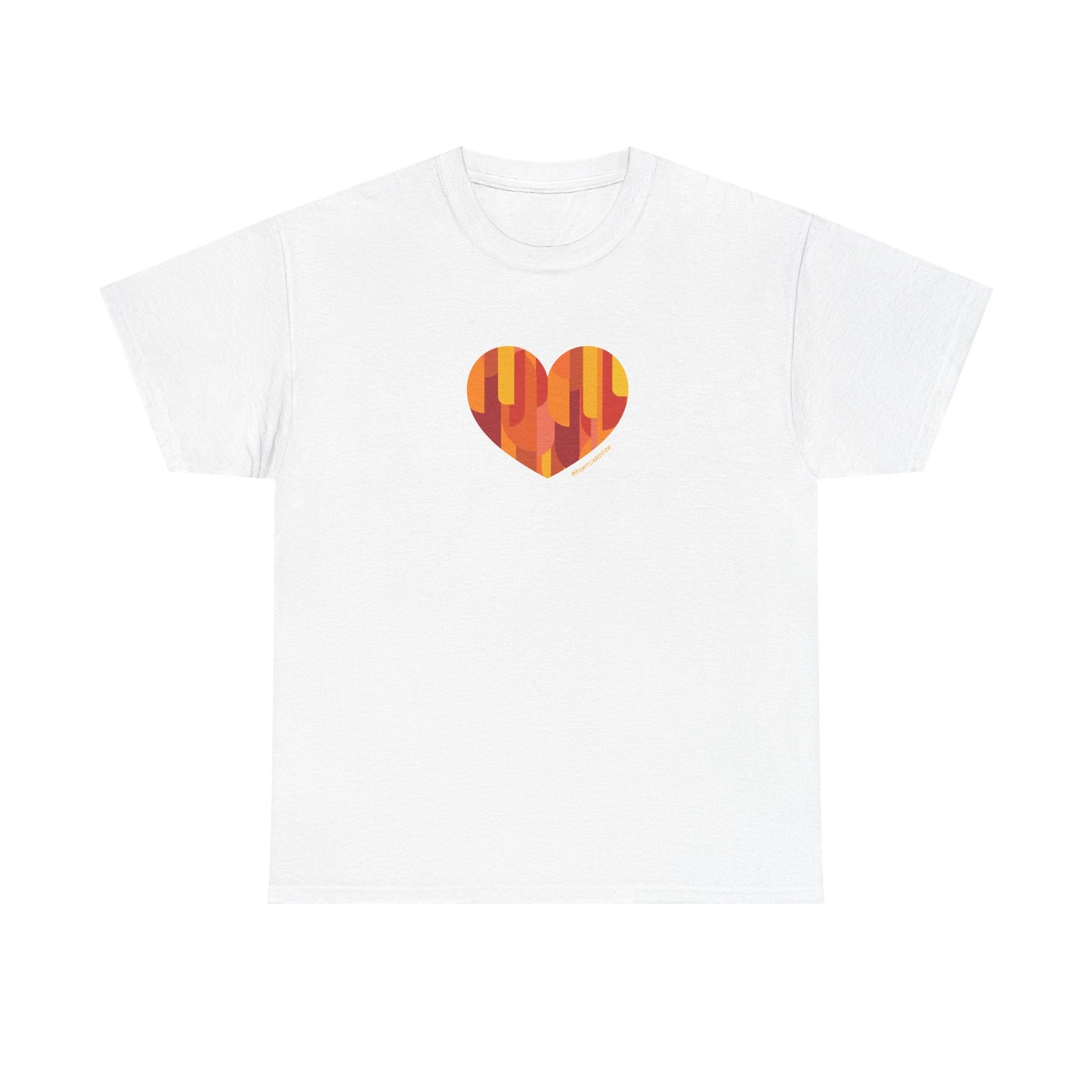 Colourful Heart Unisex Heavy Cotton Tee – #HeartsInMotion