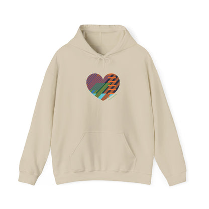 Colourful Heart Graphic Unisex Hoodie – #HeartsInMotion