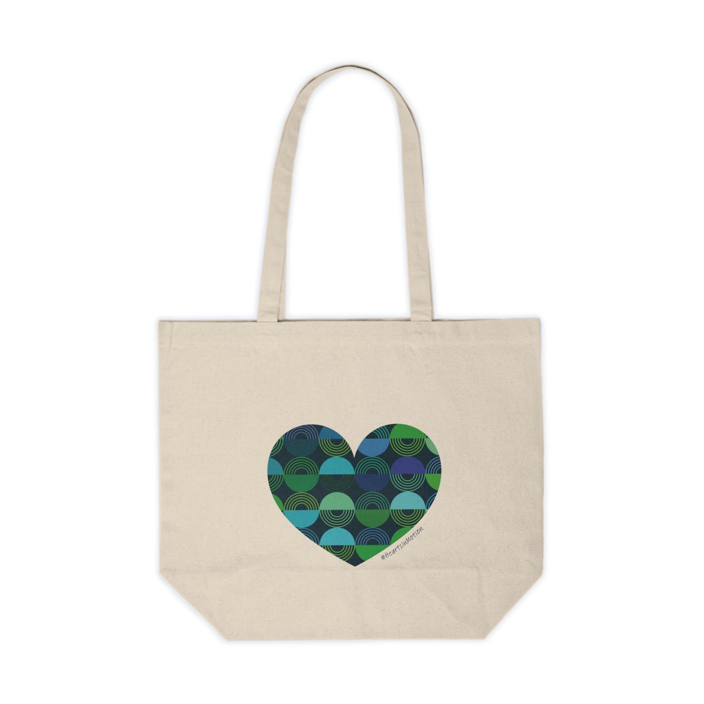 Eco-Friendly Canvas Shopping Tote - Heart Pattern Design - #HeartsInMotion