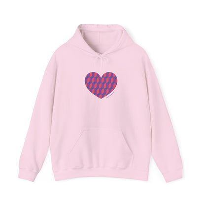 Colourful Heart Design Unisex Hooded Sweatshirt - #HeartsInMotion