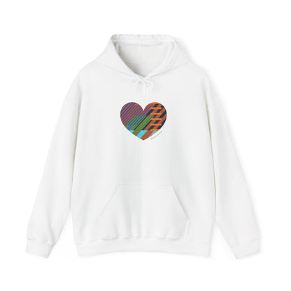 Colourful Heart Graphic Unisex Hoodie – #HeartsInMotion