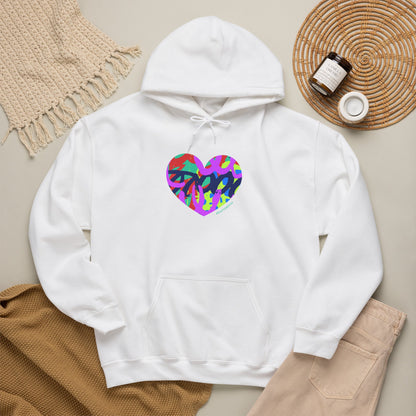 Colorful Grafitti Heart Hoodie – #HeartsInMotion - Love Over Hate