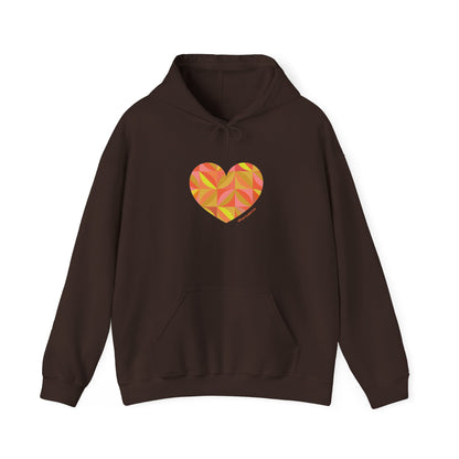 Colourful Heart Graphic Unisex Hooded Sweatshirt - #HeartsInMotion