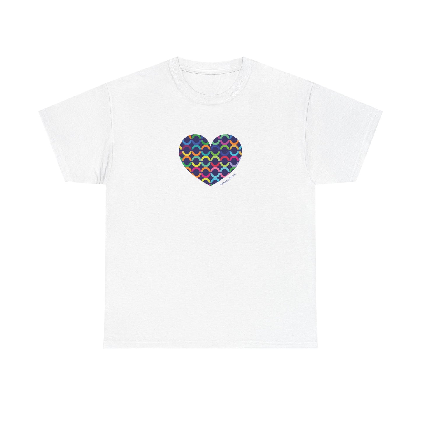 8" Rainbow Scales Heart Tee - #HeartsInMotion