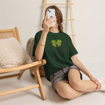 Colourful Heart Vibe Unisex Heavy Cotton Tee - #HeartsInMotion