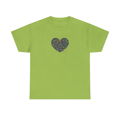 Colourful Heart Dot Unisex Heavy Cotton Tee - #HeartsInMotion T-Shirt