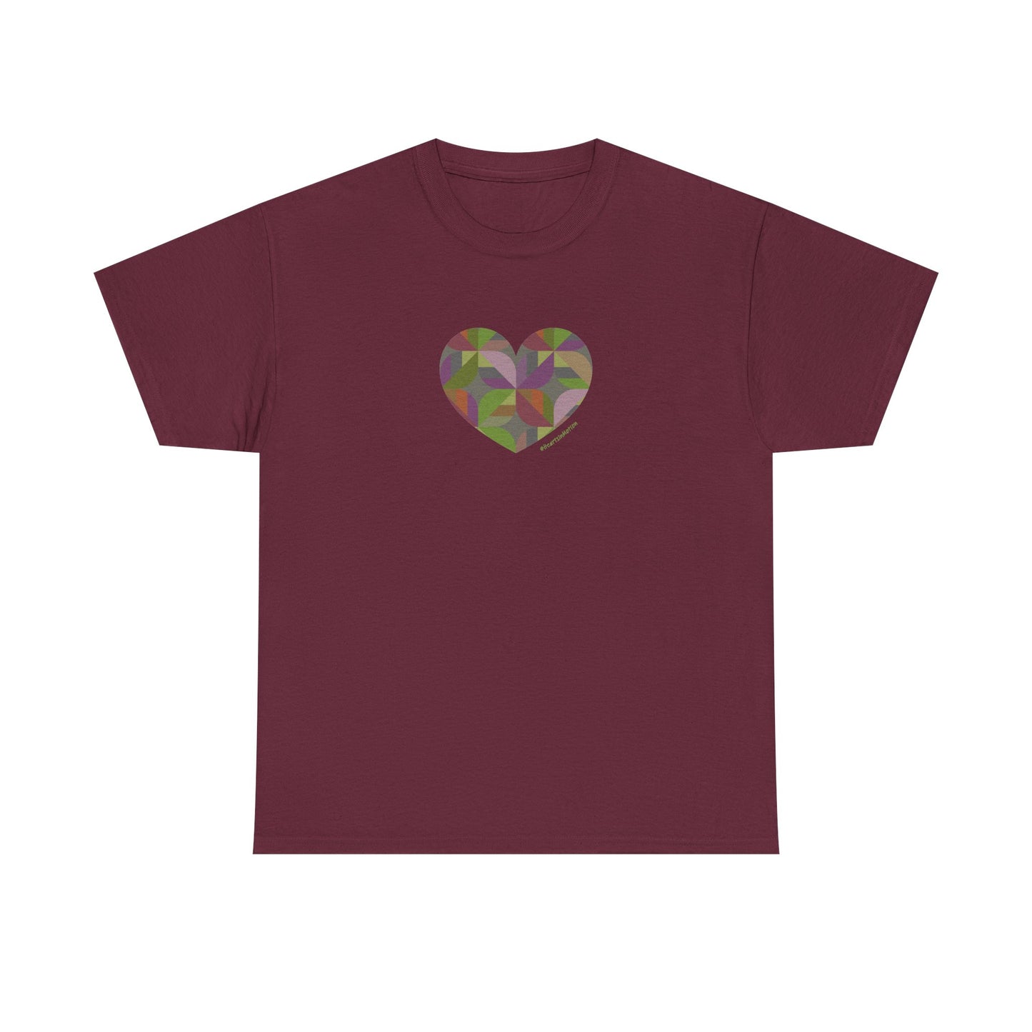 Earthy Heart Unisex Heavy Cotton Tee, Casual Wear, #HeartsInMotion