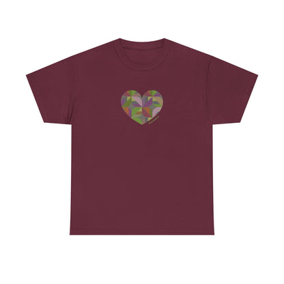 Earthy Heart Unisex Heavy Cotton Tee, Casual Wear, #HeartsInMotion