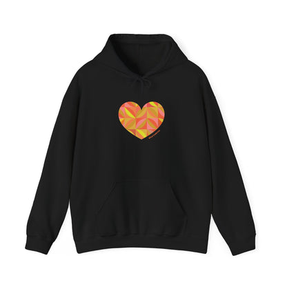 Colourful Heart Graphic Unisex Hooded Sweatshirt - #HeartsInMotion