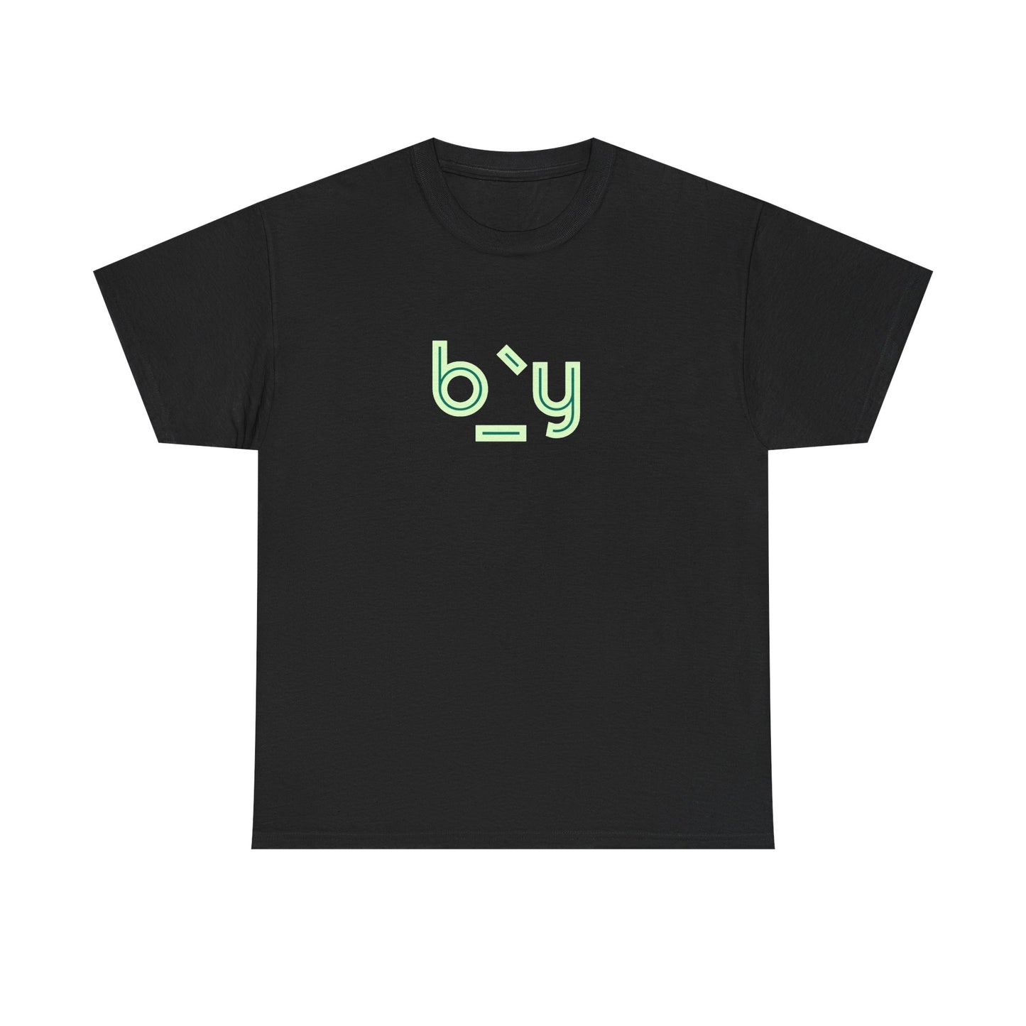 Unisex Heavy Cotton Tee with Minimalist Green Design - Streetwear Fashion