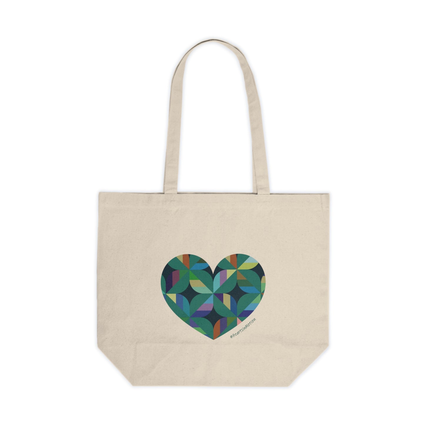 Colourful Heart Canvas Shopping Tote | Eco-Friendly Grocery Bag, #HeartsInmotion