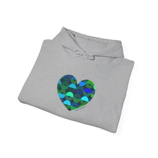 Eco-Friendly Heart Pattern Hoodie - #HeartsInMotion