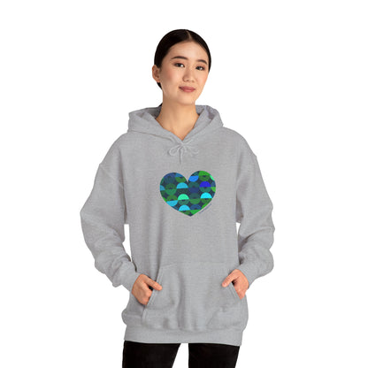 Eco-Friendly Heart Pattern Hoodie - #HeartsInMotion