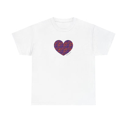 Colorful Heart Unisex Heavy Cotton Tee - #HeartsInMotion