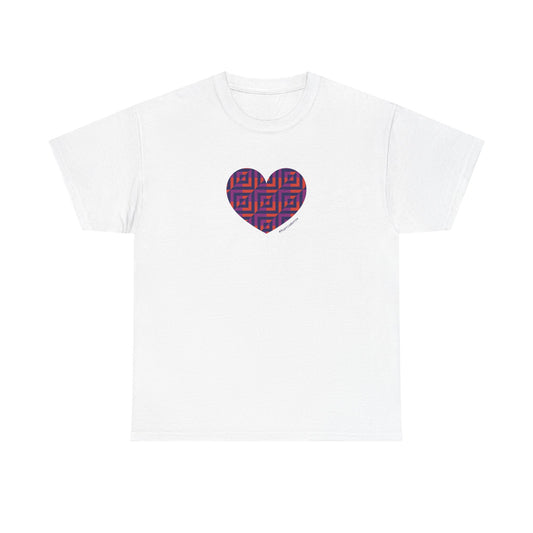 Colorful Heart Unisex Heavy Cotton Tee - #HeartsInMotion