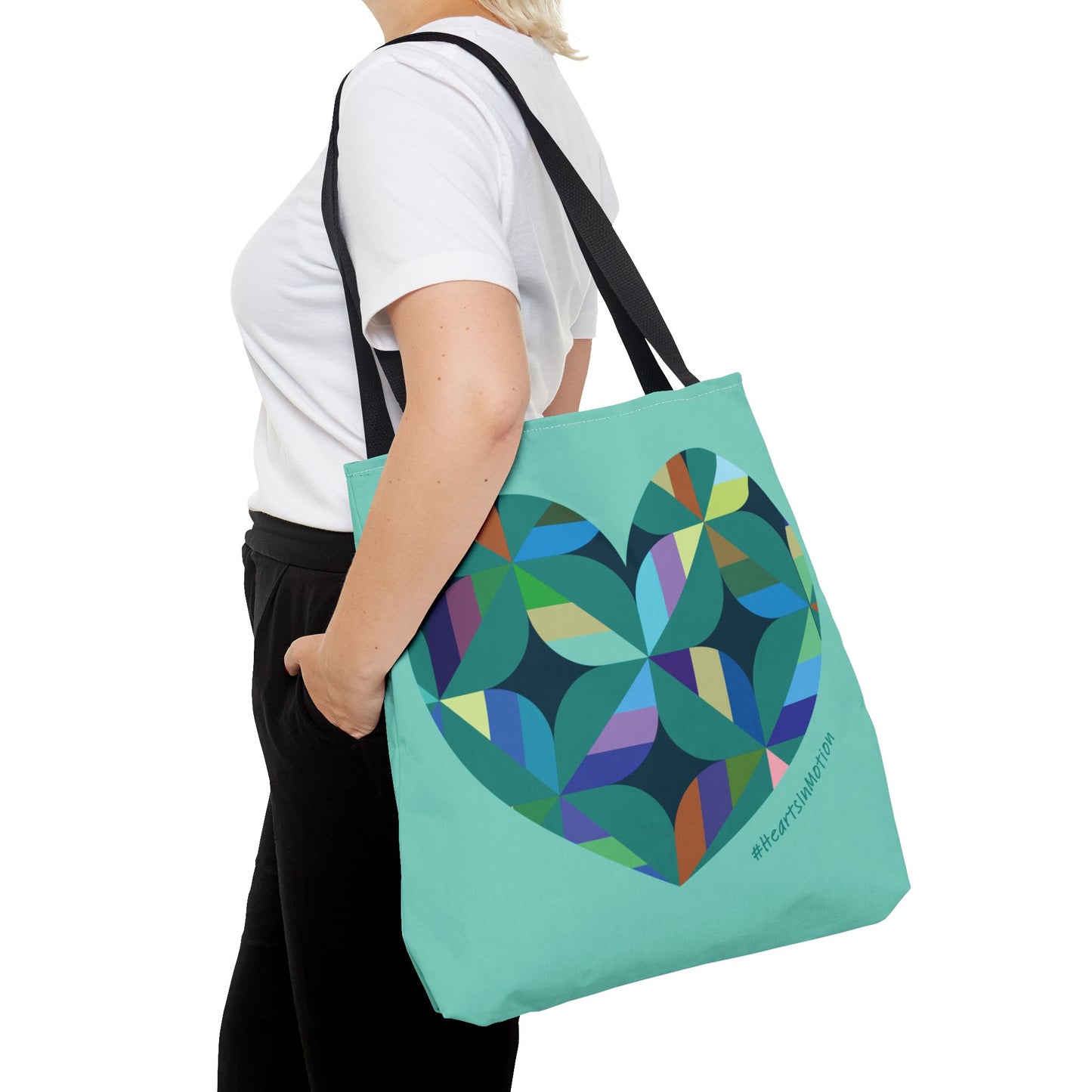 Colourful Heart Tote Bag, Eco-Friendly Shopping Bag, #HeartsInMotion