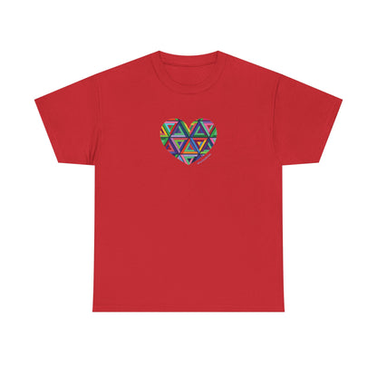 Colourful Heart Graphic Tee, Unisex Heavy Cotton Shirt, #HeartsInMotion