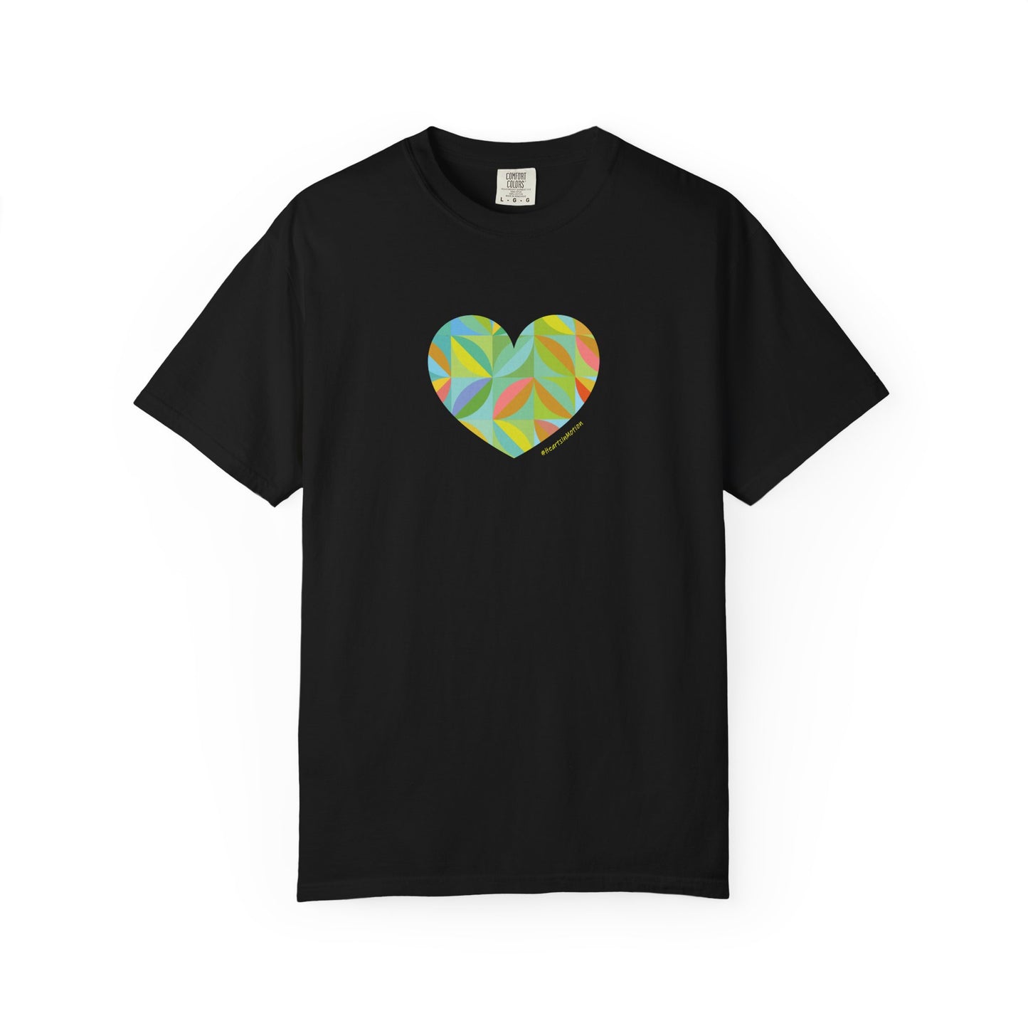 Colourful Heart Design Unisex Garment-Dyed T-Shirt - #HeartsInMotion