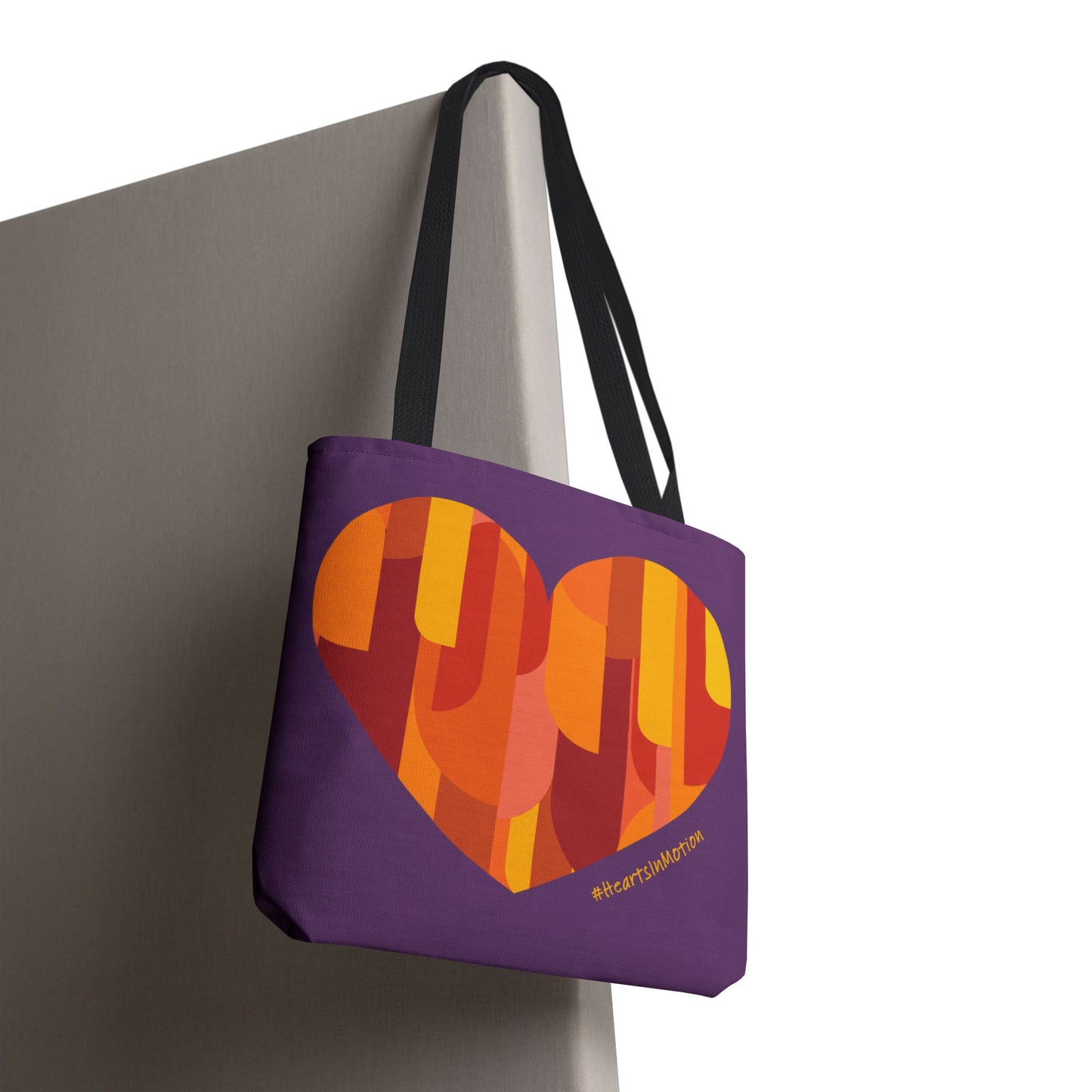 Colourful Heart Abstract Tote Bag | Everyday Use - #HeartsInMotion