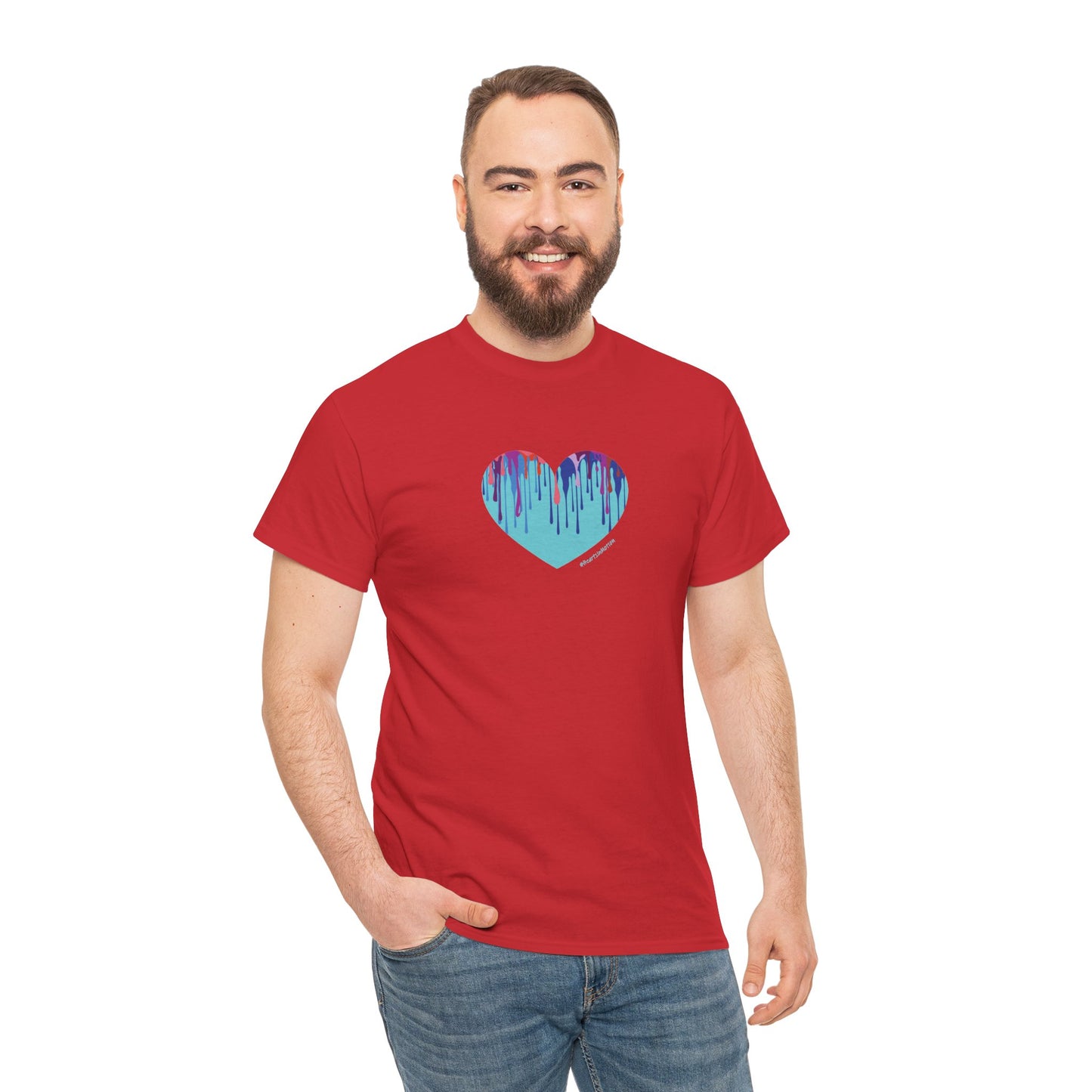 Dripping Heart Graphic Unisex - Perfect for Casual Wear - #HeartsInMotion