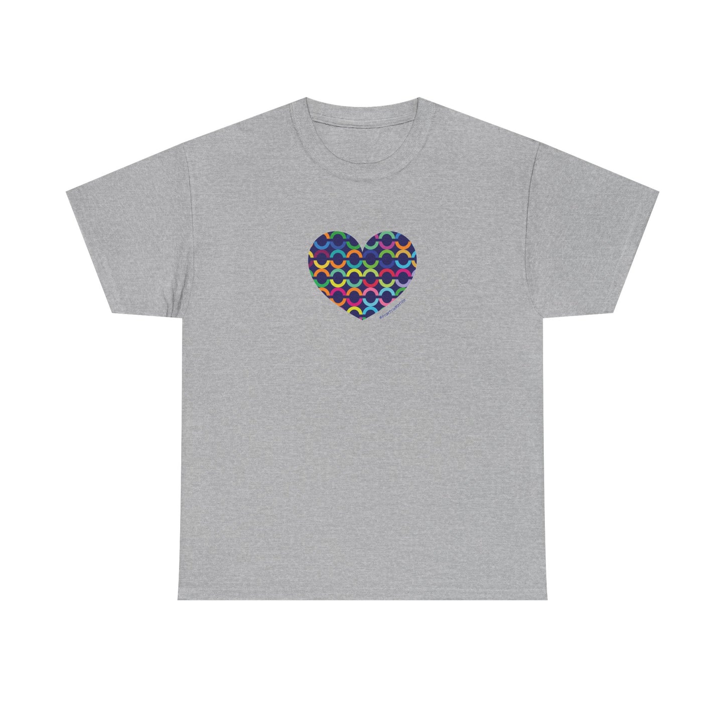 8" Rainbow Scales Heart Tee - #HeartsInMotion