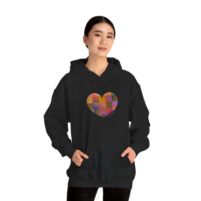 Colourful Heart Unisex Hooded Sweatshirt - Cozy Love Gift