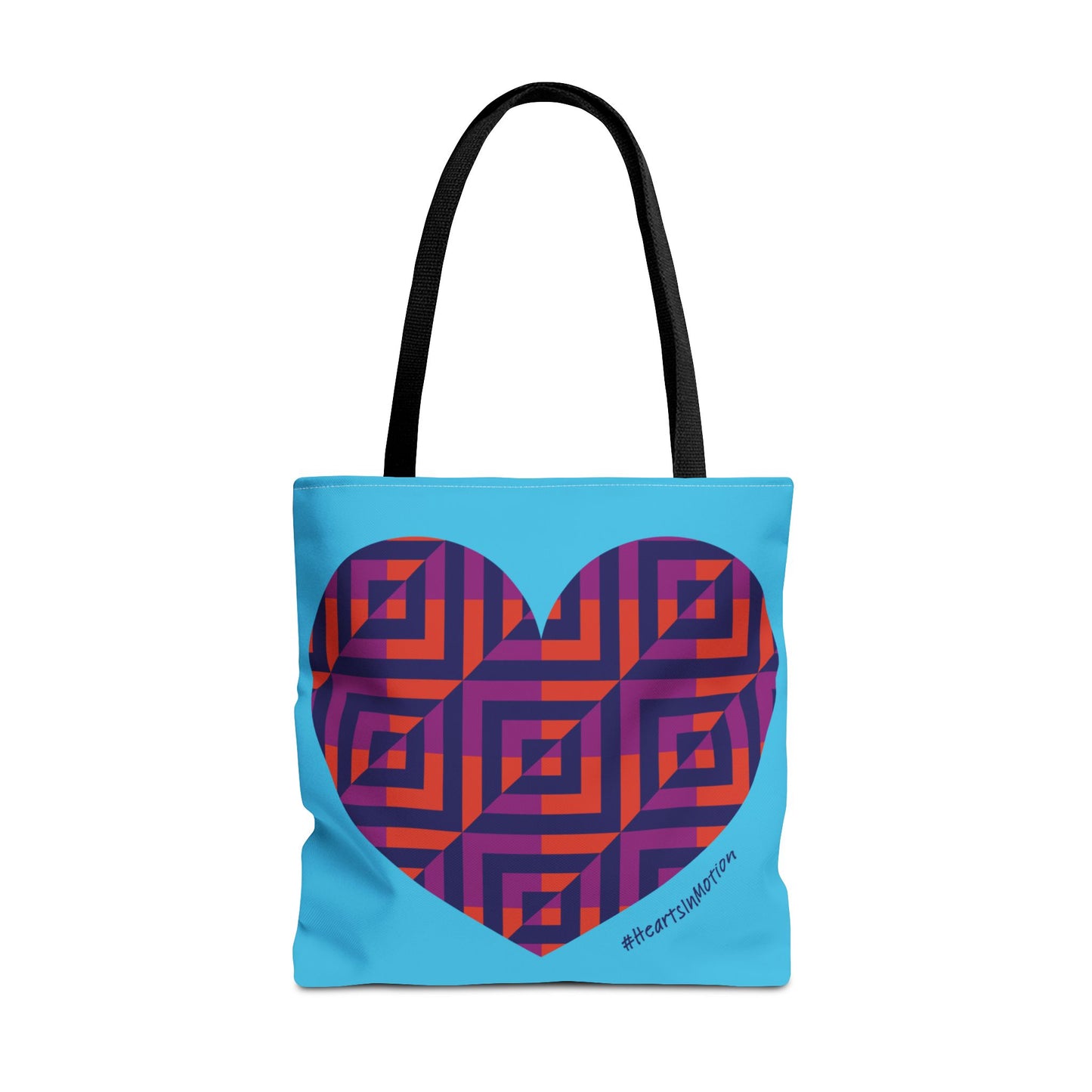 Colorful Heart Pattern Tote Bag - #HeartsInMotion