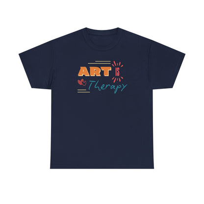 Unisex Heavy Cotton Tee - 'ART is Therapy'