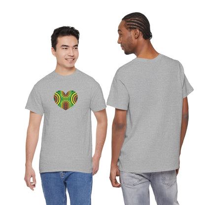 Colourful Heart Vibe Unisex Heavy Cotton Tee - #HeartsInMotion