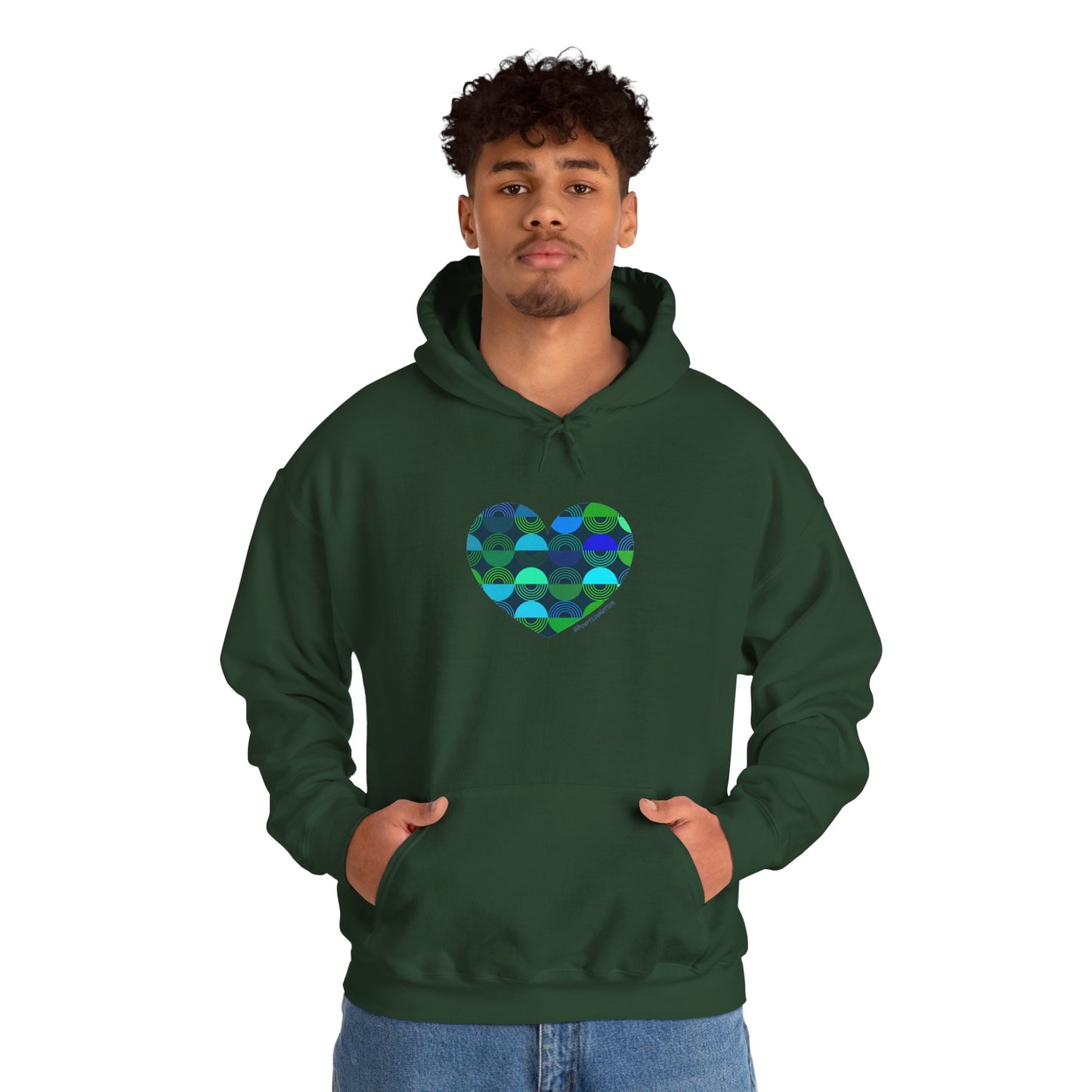 Eco-Friendly Heart Pattern Hoodie - #HeartsInMotion