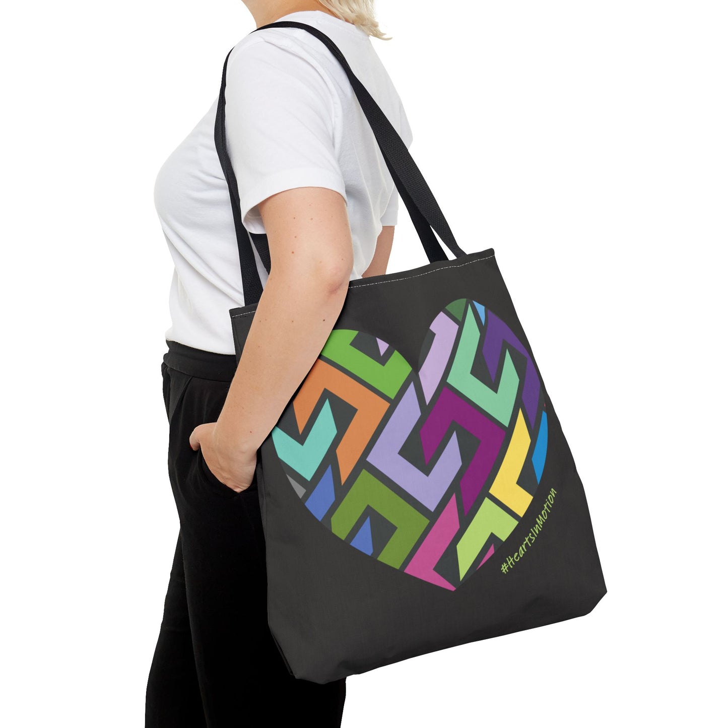 Colourful Heart Tote Bag - #HeartsInMotion