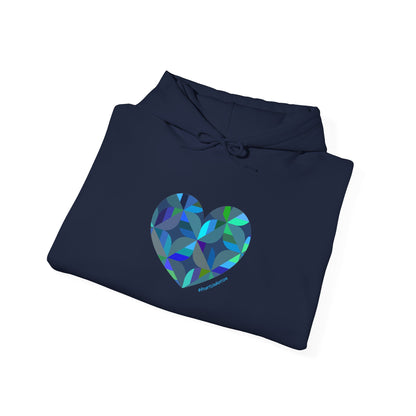 Colourful Heart Design Unisex Hoodie, Cozy Sweatshirt, #HeartsInMotion