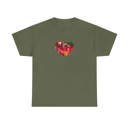 Pixel Heart Unisex Heavy Cotton Tee | #HeartsInMotion