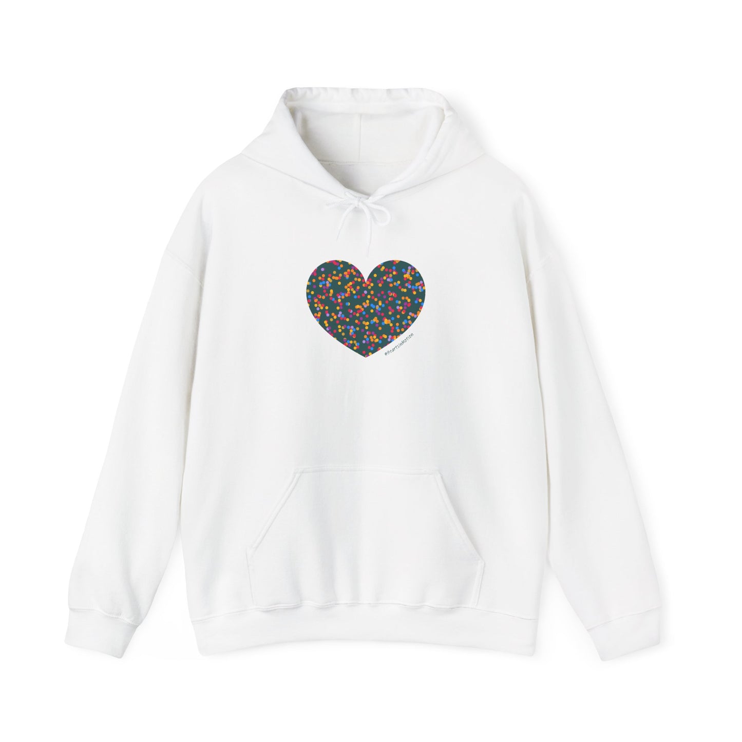 Colourful Heart Dot Design Unisex Hoodie - #HeartsInMotion