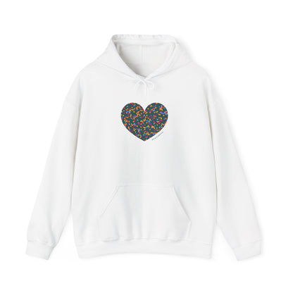 Colourful Heart Dot Design Unisex Hoodie - #HeartsInMotion