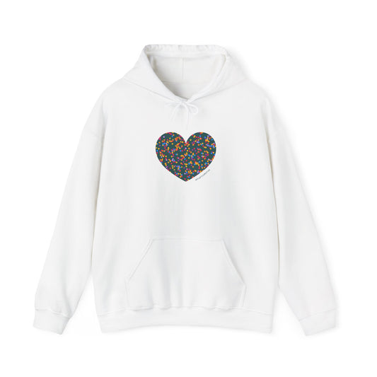 Colourful Heart Dot Design Unisex Hoodie - #HeartsInMotion