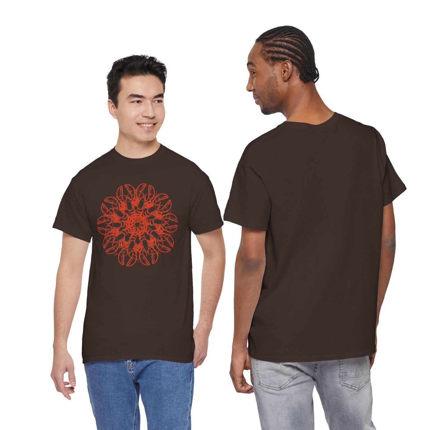 Lobster Mandala Blossom Unisex Heavy Cotton Tee