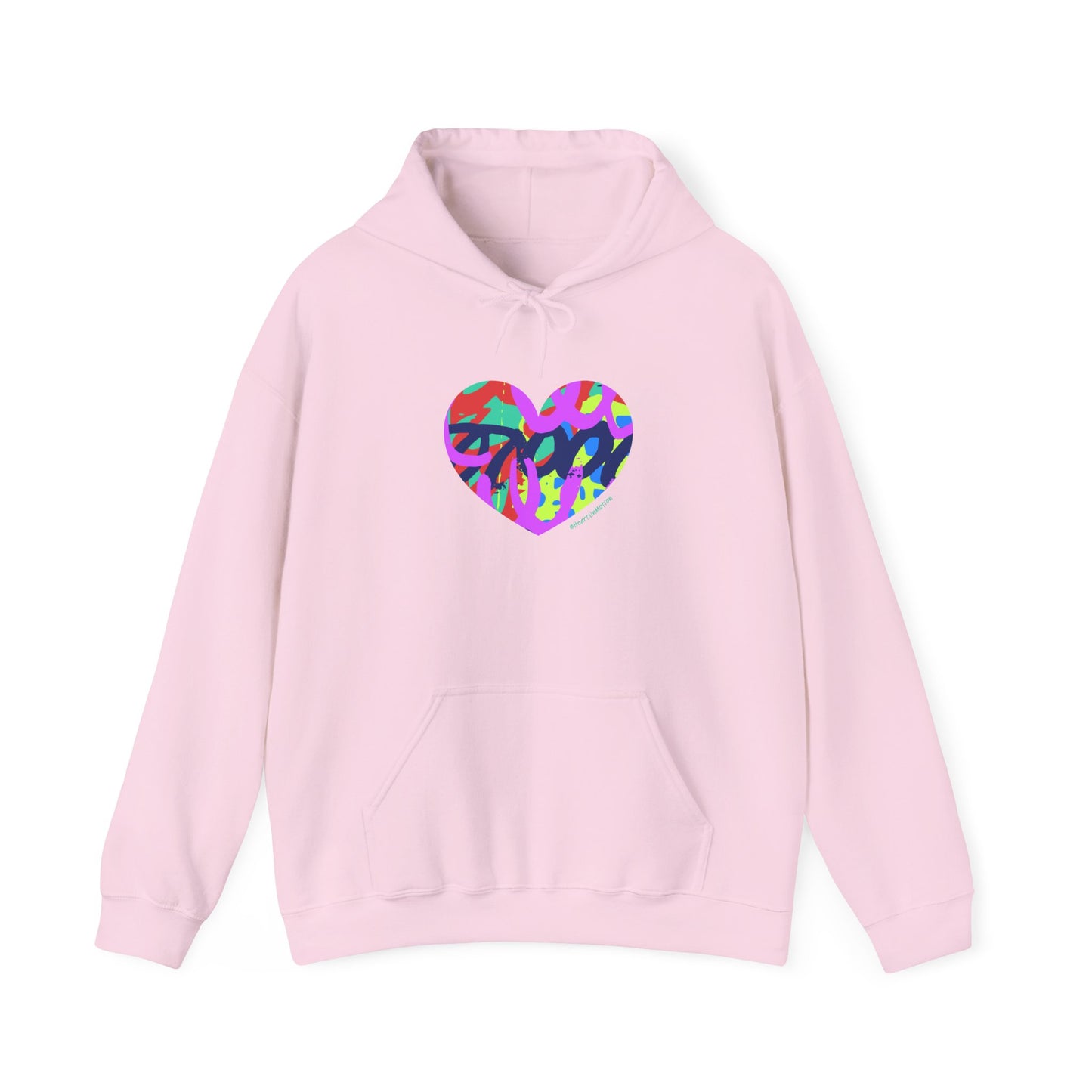 Colorful Grafitti Heart Hoodie – #HeartsInMotion - Love Over Hate