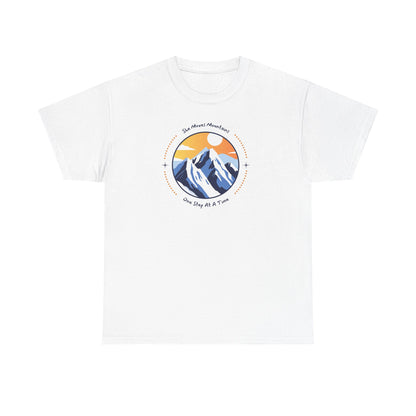 Mountain Sunrise Heavy Cotton Tee, Outdoor Adventure Shirt, Nature Lover Gift